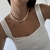 Colar Pedras Retangular Off White/Dourado - loja online