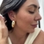 Brinco Oval Boho Dourado