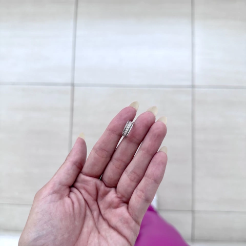 Piercing de Pressão Trendy Zircônia Prateado