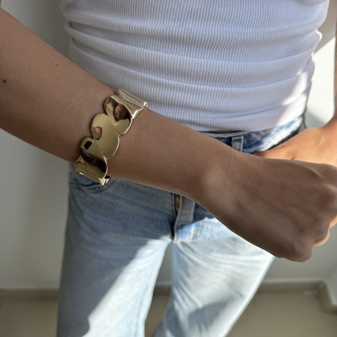 Bracelete Onda Dourado - comprar online