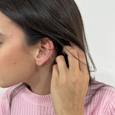 Piercing de Pressão Cordas Dourado