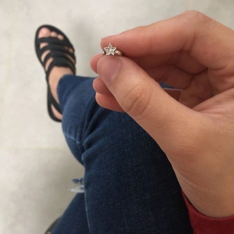 PIERCING DE PRESSAO PRATA JESSY