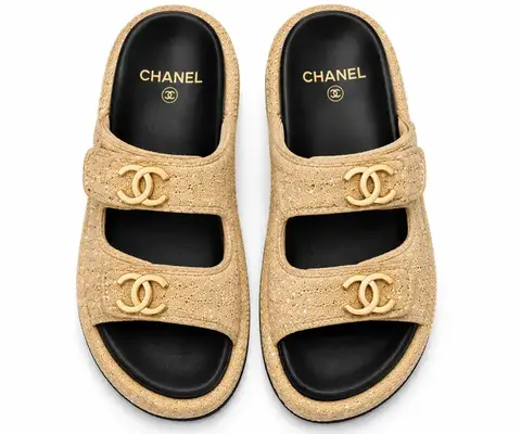 SANDALIAS CHANEL BEIGE MUJER PLATAFORMA | ENVÍO RAPIDO
