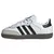 Tenis Adidas Samba para Niño color blanco con detalles negros, vista lateral derecha.