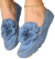 Zapatos mocasines para mujer flor a laser