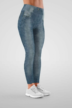 Calza Simil Jean Beybi Gofreada