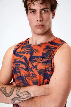 Musculosa Mic Cannon EuroSport Naranja C. Azul