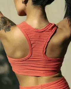 Top Micro Fantasia Andreina Coral - comprar online