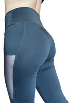 Capri Tiro Alto Lycra Mujer Deportiva con Transparencia PowerFit - lasmarquezas
