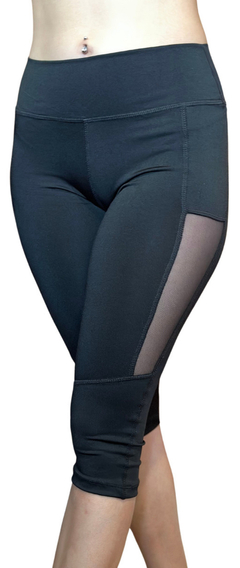 Capri Tiro Alto Lycra Mujer Deportiva con Transparencia PowerFit - tienda online