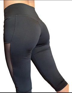 Imagen de Capri Tiro Alto Lycra Mujer Deportiva con Transparencia PowerFit