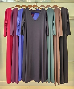 Vestido Midi Liso Fluity 3261 - loja online