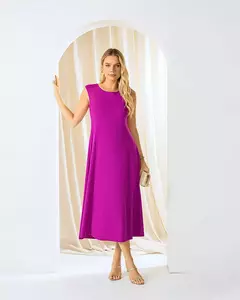 Vestido Midi Fluity liso 3179 - SIIA STORE