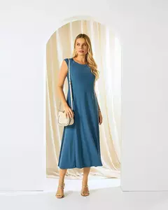 Vestido Midi Fluity liso 3179