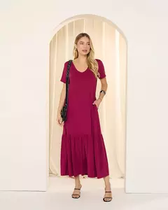 Vestido Midi Fluity liso 3281