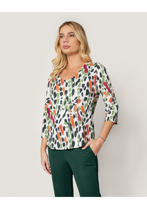 Blusa Francine manga 3/4 Fluity