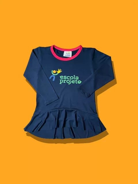 Babylook Babado Manga Longa