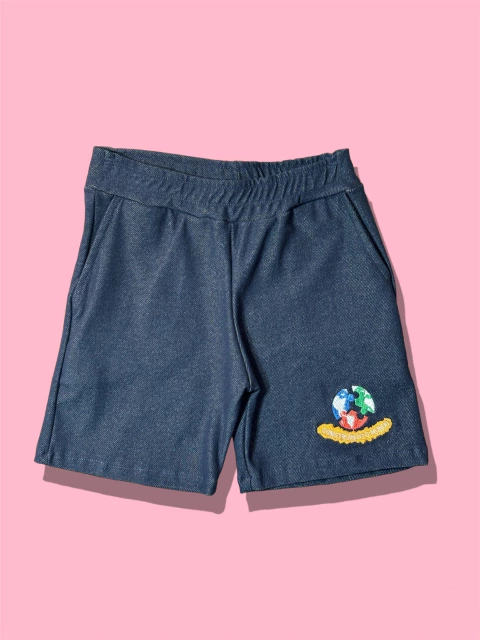 promo tam 8 e 10 - Bermuda malha "jeans"