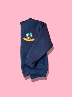 Casaco Com Capuz e Bolsos Moletom Peluciado - comprar online