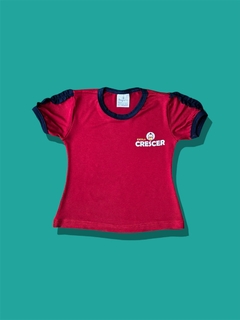 Babylook Fru-Fru Manga Curta Vermelha