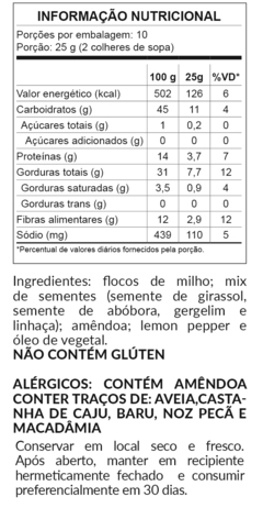 Granola Salgada Lemon Pepper - 200g - comprar online