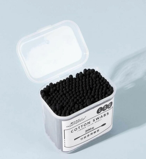 POTE COM 200 COTONETES PRETO OU ROSA – SHEIN SHEGLAM