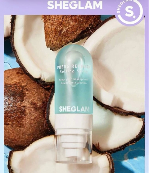 Bruma Spray Fixadora - SHEIN SHEGLAM - AMARELA MATTE FRESH - AZUL PRESS REFRESHING - LILAS ULTRA LOCK SETTING