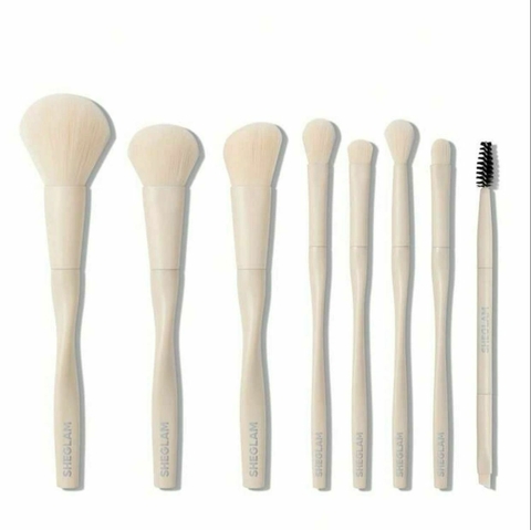 KIT 8 PINCEIS PINCEL PRO - CORE BEGE - PROFISSIONAL – SHEIN SHEGLAM