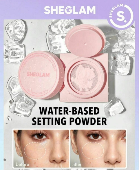 Po Rosa Solto Fixador Refrescante Hydro Touch - SHEIN - SHEGLAM - Po Gelo - Po Efeito Gelad