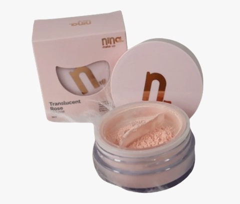 Pó Solto Facial - ROSA - Translucent Rose - Absorve Oleosidade 15g - NINA MAKE UP