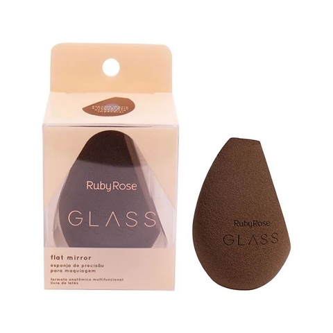 Esponja Maquiagem Flat Mirror Glass Ruby Rose