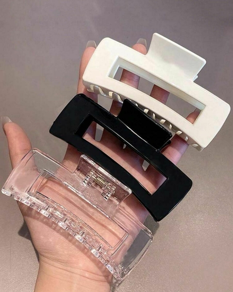 KIT COM 3 PIRANHAS PRESILHAS PEÇAS DE GARRA CABELO QUADRADAS PARA MULHERES - TAMANHO MEDIO - SHEIN SHEGLAM