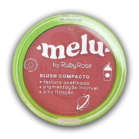 BLUSH COMPACTO MELU RR8711 - BUBBLEGUM - RUBY ROSE - MELU