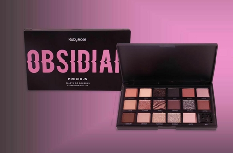 Paleta de Sombras Precious Obsidian - EDIÇÃO LIMITADA - RUBY ROSE - OBSIDIAN