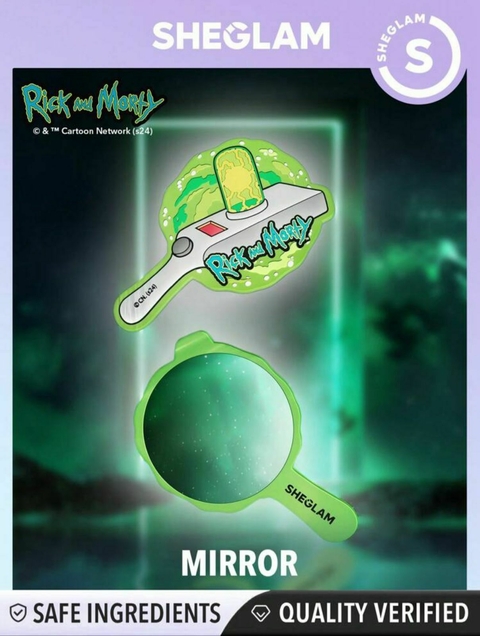 ESPELHO VERDE OLIVA - COLEÇÃO RICK AND MORTY - SHEIN SHEGLAM