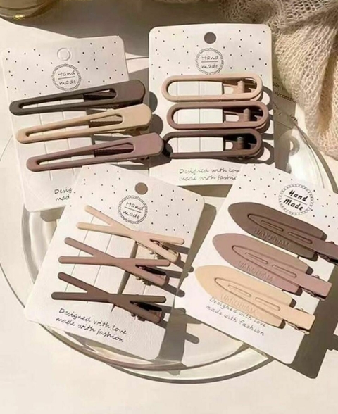 KIT COM 12 PRESILHAS PARA CABELO COR NUDE - ACESSORIO DE CABELO - SHEIN SHEGLAM