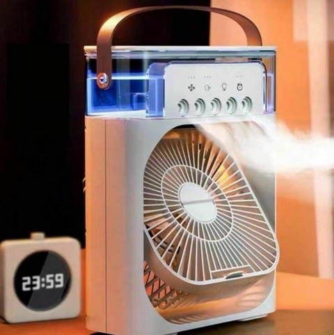 REFRIGERADOR DE AR VENTILADOR PORTATIL UMIDIFICADOR COM LED TIP C USB - SHEIN