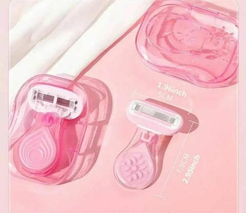 1 MINI NAVALHA GILETTE 5 LÂMINAS - COM CASE PARA VIAGEM - SHEIN SHEGLAM