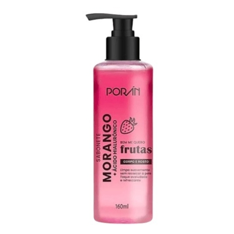 Sabonete Morango + Ácido Hialurônico 160ml - Poran
