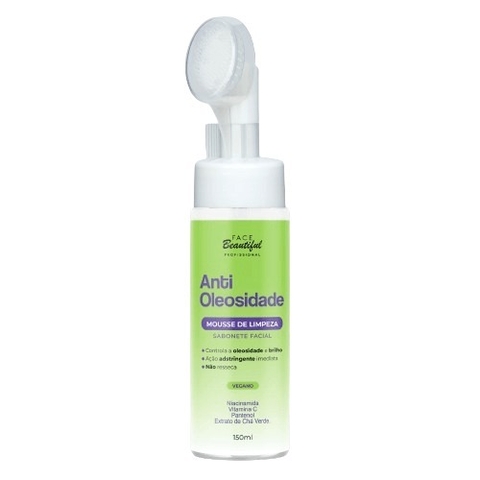 Sabonete Mousse De Limpeza Facial Anti Oleosidade 150ml - Face Beautiful