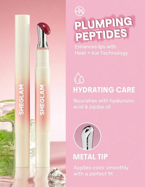 Gloss Lip Plumper - Bold Booster - Aumenta Volume Bocão Labial Sheglam - Lip Combo - 1 Unidade - Somente Gloss (NAO ACOMPANHA LAPIS RETRATIL)