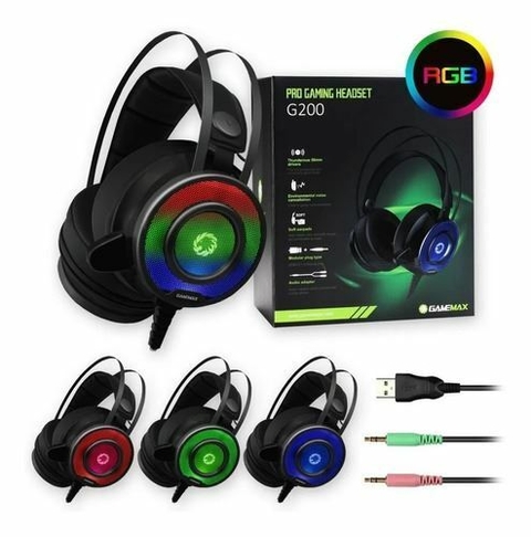 AURICULARES GAMEMAX G200 7 COLORES 3.5MM