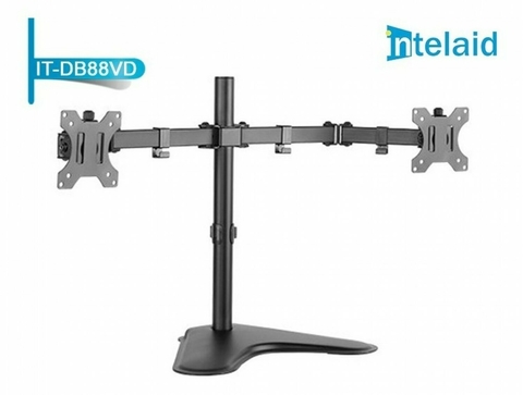 Soporte Intelaid De Escritorio Doble Monitor Con Base 13/32 Max 8kg