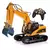 Excavadora de Control Remoto, 1/14 Escala Juguetes RC para Niños, 15 Canal Completo Funcional Vehículos de Construcción con Herramientas Metal Breaker & Electric Gripper - comprar online