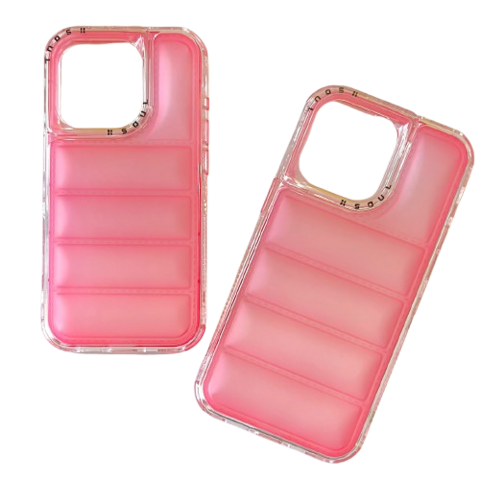 FUNDA PUFFER TRANSPARENTE ROSA SAMSUNG A25 ROSA