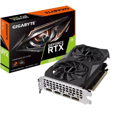 Placa Gigabyte GeForce RTX 3050 WINDFORCE OC V2 6G