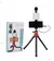 KIT TRÍPODE FLEXIBLE MICRÓFONO LUZ LED VIDEO CONFERENCIA AY-49H - comprar online