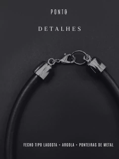 Colar Central com Borracha Grossa - Terracota - PONTO ATELIER