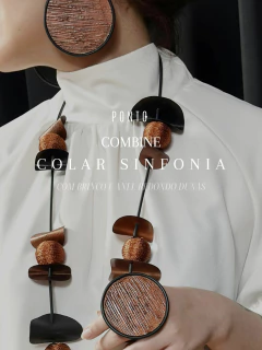 Colar Sinfonia - Cobre e preto. - loja online