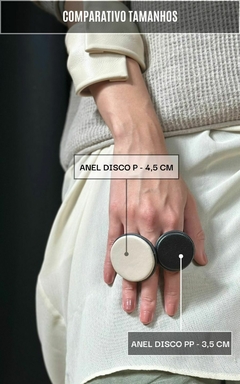 Anel Disco P - Couro Terracota - loja online